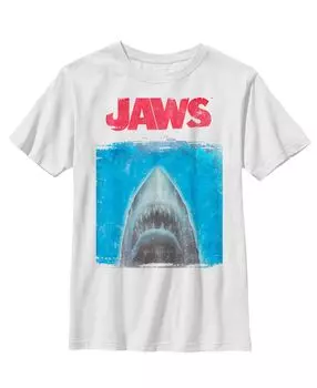 Детская футболка с постером к фильму «Челюсти мальчика под ватерлинией» и акулой NBC Universal