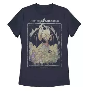 Детская футболка с потертым групповым портретом Dungeons And Dragons Licensed Character, темно-синий