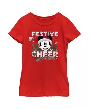 Детская футболка с праздничным настроением «Микки и друзья Микки Маус» для девочек Disney