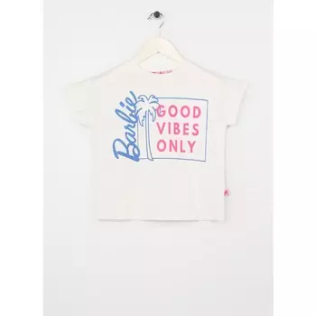 Детская футболка с принтом Barbie, бежевый
