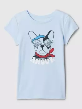 Детская футболка с принтом Gap, синий