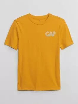 Детская футболка с принтом Gap, желтый