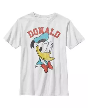 Детская футболка с принтом «Микки и друзья» для мальчиков с портретом Дональда Дака Disney