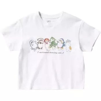 Детская футболка с принтом UT mofusand UNIQLO, белый