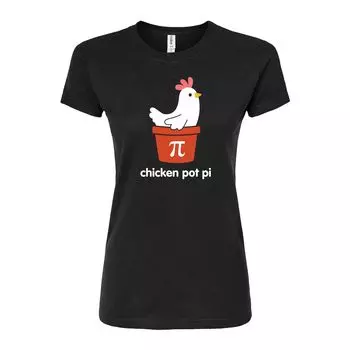Детская футболка с приталенным рисунком "Chicken Pot Pi" Licensed Character, черный