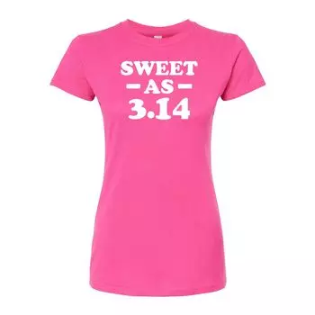 Детская футболка с приталенным рисунком "Sweet As 3.14" Licensed Character, розовый