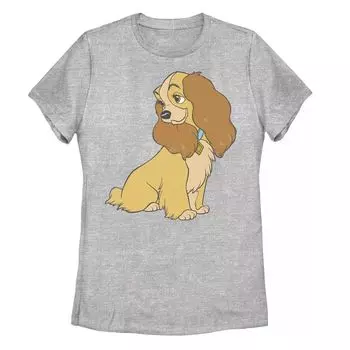 Детская футболка с простым портретом Disney Lady And The Tramp Lady Licensed Character