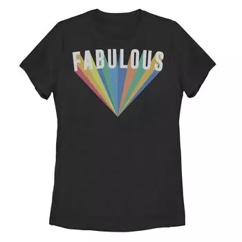 Детская футболка с радужным рисунком "Fabulous"
