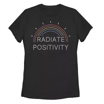 Детская футболка с радужным рисунком «Radiate Positivity»