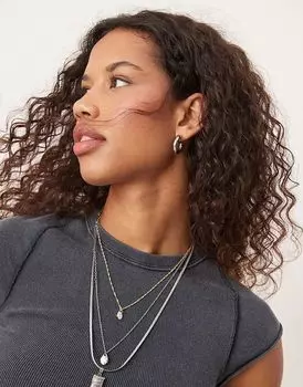 Детская футболка с ребристым реглановым узором черного цвета Free People