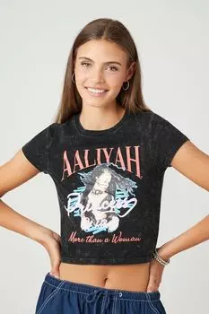 Детская футболка с рисунком Aaliyah Forever 21, угольный