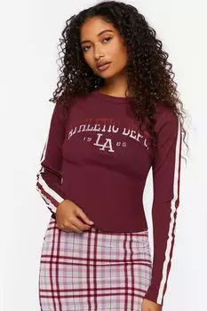 Детская футболка с рисунком Athletic Dept Forever 21, бордовый