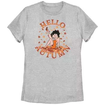 Детская футболка с рисунком Betty Boop Hello Autumn Licensed Character, цвет Athletic Heather