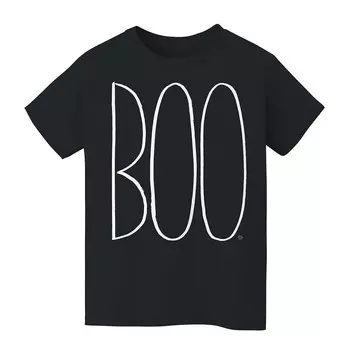 Детская футболка с рисунком Boo Halloween для детей 8–20 лет Licensed Character, черный
