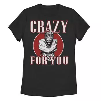 Детская футболка с рисунком DC Comics Batman Joker Crazy Love Licensed Character, черный