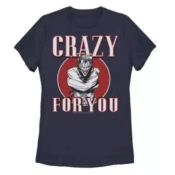 Детская футболка с рисунком DC Comics Batman Joker Crazy Love Licensed Character, темно-синий