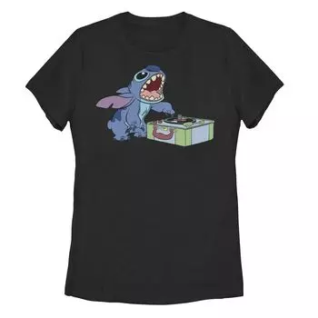 Детская футболка с рисунком Disney Lilo & Stitch Record Player Stitch Licensed Character