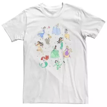 Детская футболка с рисунком Disney Princesses Licensed Character, белый