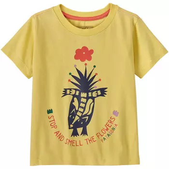 Детская футболка с рисунком для малышей Patagonia, желтый