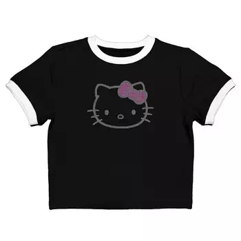 Детская футболка с рисунком Hello Kitty для детей Licensed Character, черный