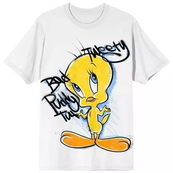 Детская футболка с рисунком Looney Tunes Licensed Character, белый