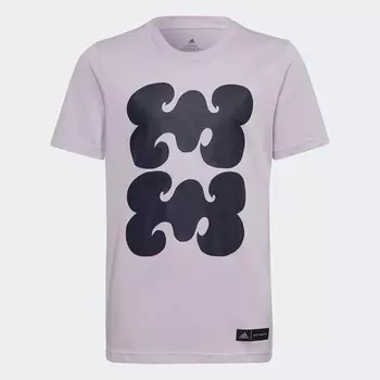Детская футболка с рисунком marimekko Adidas, черный
