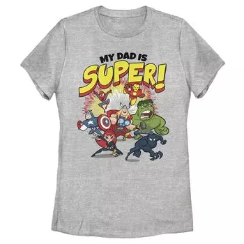Детская футболка с рисунком Marvel Avengers «My Dad Is Super» Licensed Character