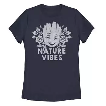 Детская футболка с рисунком Marvel Guardians Of The Galaxy Groot «Nature Vibes» Licensed Character, темно-синий