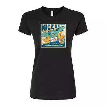 Детская футболка с рисунком «Nice Kitty» Disney/Pixar Monsters Inc. Licensed Character, черный
