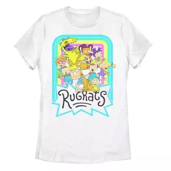 Детская футболка с рисунком Nickelodeon Rugrats Neon Rainbow Reptar & Friends Licensed Character