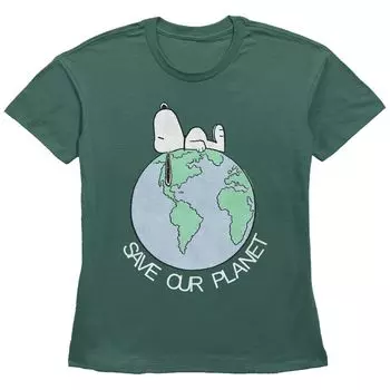Детская футболка с рисунком Peanut Snoopy Save Our Planet Earth Licensed Character