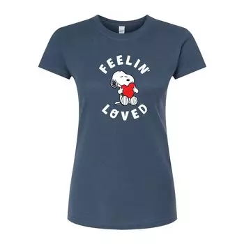 Детская футболка с рисунком Peanuts "Feelin' Loved" Licensed Character, синий