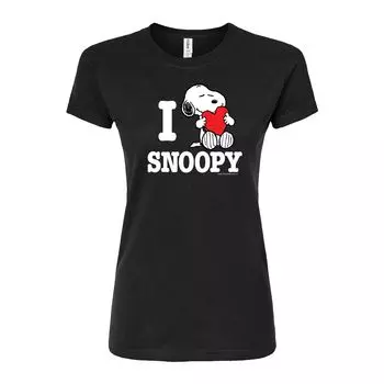 Детская футболка с рисунком Peanuts "I Love Snoopy" Licensed Character, черный
