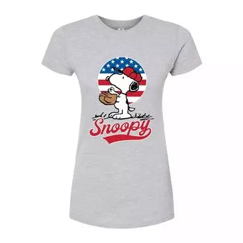 Детская футболка с рисунком Peanuts Snoopy American Baseball Licensed Character