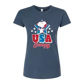 Детская футболка с рисунком Peanuts Snoopy USA Snoopy Licensed Character, синий