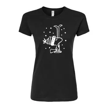 Детская футболка с рисунком Peanuts Snowfall Licensed Character, черный