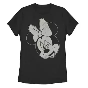 Детская футболка с рисунком подмигивающего персонажа Disney's Minnie Mouse Licensed Character, черный