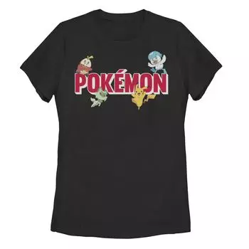 Детская футболка с рисунком Pokemon Fuecoco Quaxly Sprigatito Pika Licensed Character
