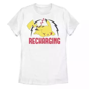 Детская футболка с рисунком Pokemon Pikachu Sleeping Recharging Licensed Character