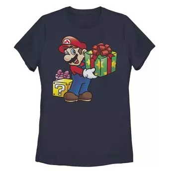 Детская футболка с рисунком рождественских подарков Nintendo Super Mario в упаковке Licensed Character