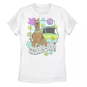 Детская футболка с рисунком Scooby-Doo Flower Power Licensed Character, белый
