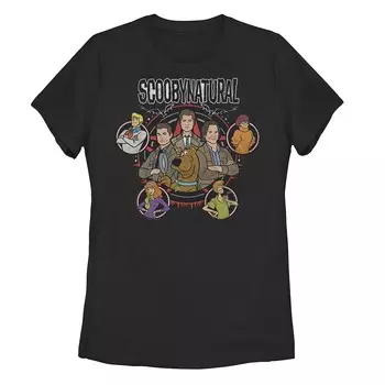 Детская футболка с рисунком Scooby-Doo Scoobynatural Group Shot Licensed Character, черный