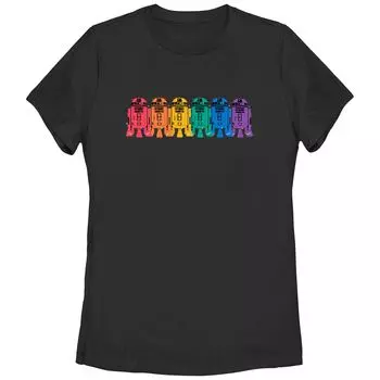 Детская футболка с рисунком Star Wars Pride R2-D2 Rainbow Lineup Licensed Character