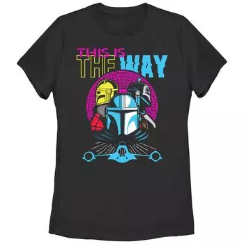 Детская футболка с рисунком Star Wars The Mandalorian Hyper Neon Sunset Licensed Character