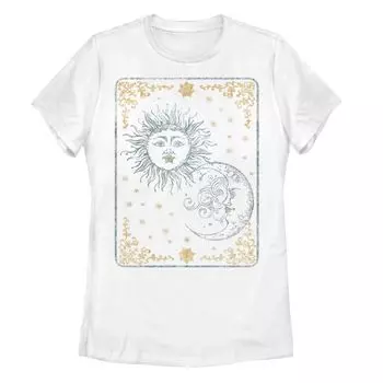 Детская футболка с рисунком Sun Moon Tarot Galactic, белый