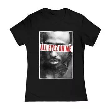 Детская футболка с рисунком Tupac All Eyes Licensed Character, черный