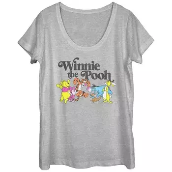 Детская футболка с рисунком «Винни-Пух и друзья» Disney, цвет Athletic Heather