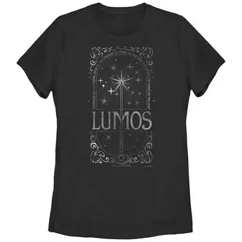 Детская футболка с рисунком заклинаний Harry Potter Lumos Licensed Character, черный