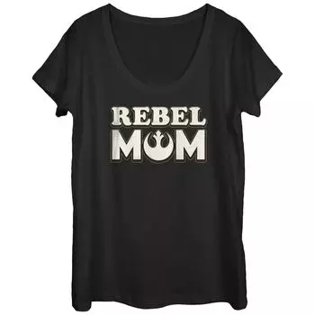 Детская футболка с рисунком «Звездные войны» ко Дню матери Rebel Mom Licensed Character, черный