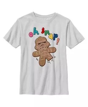 Детская футболка с рождественским принтом Звездные войны для мальчиков Disney Lucasfilm, белый